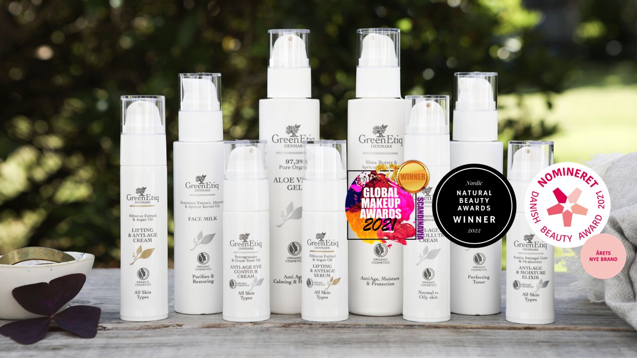 Organic skincare / Økologisk hudpleje / 100% vegan - Certified by Natrue Organic